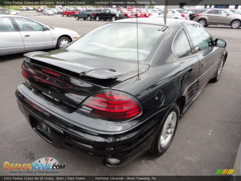 2001 Pontiac Grand Am SE Coupe Black / Dark Pewter Photo #6