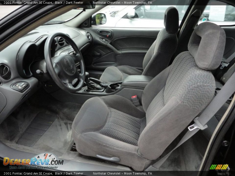 Dark Pewter Interior - 2001 Pontiac Grand Am SE Coupe Photo #7