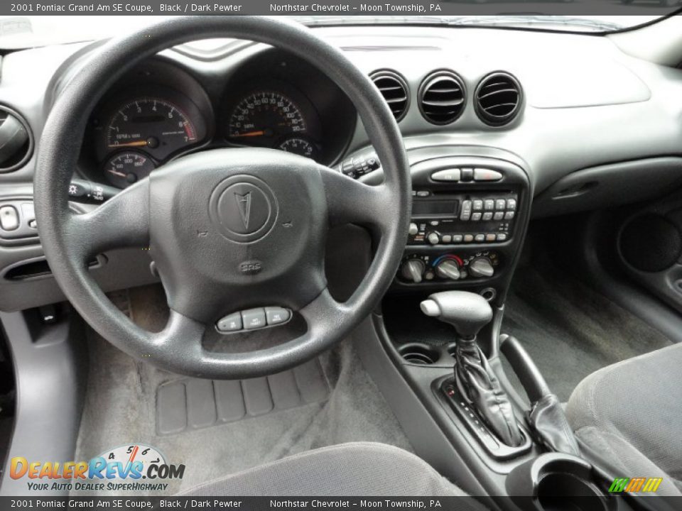 Dark Pewter Interior - 2001 Pontiac Grand Am SE Coupe Photo #9