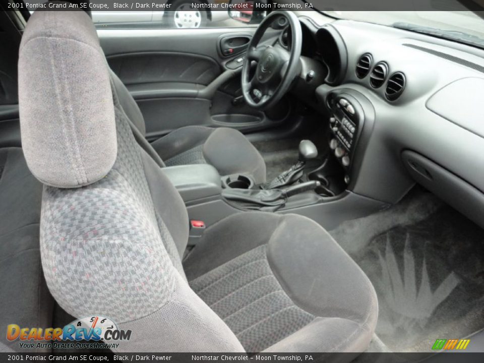 Dark Pewter Interior - 2001 Pontiac Grand Am SE Coupe Photo #10