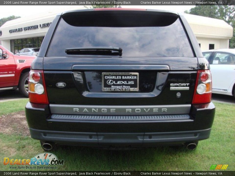 2006 Land Rover Range Rover Sport Supercharged Java Black Pearlescent / Ebony Black Photo #4