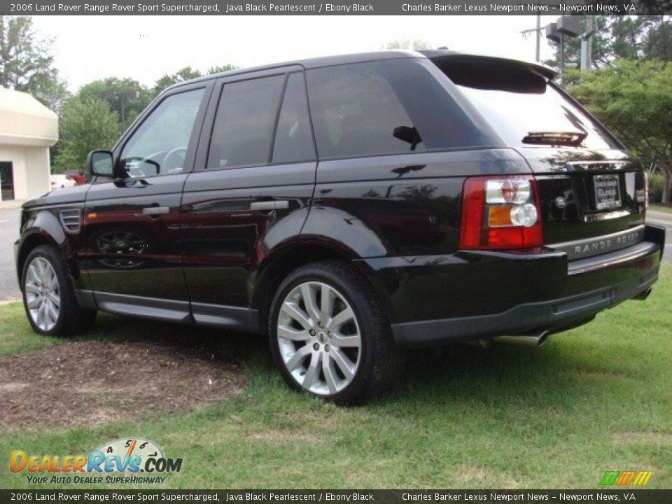 2006 Land Rover Range Rover Sport Supercharged Java Black Pearlescent / Ebony Black Photo #5