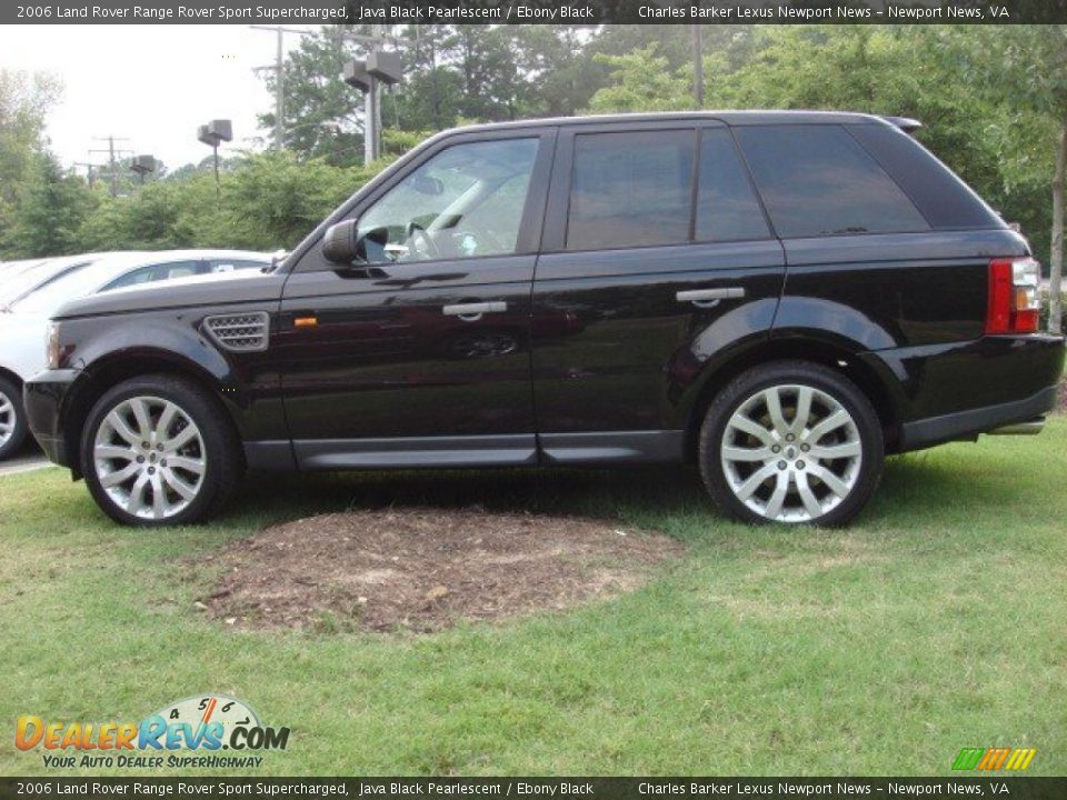 2006 Land Rover Range Rover Sport Supercharged Java Black Pearlescent / Ebony Black Photo #6