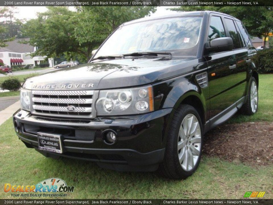 2006 Land Rover Range Rover Sport Supercharged Java Black Pearlescent / Ebony Black Photo #7