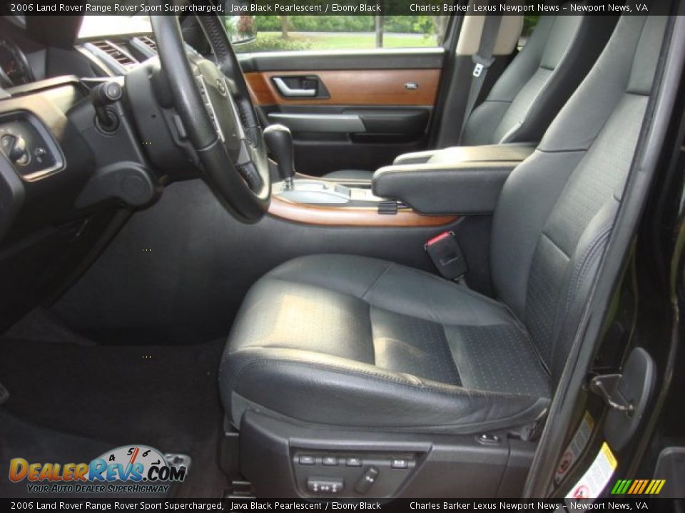 Ebony Black Interior - 2006 Land Rover Range Rover Sport Supercharged Photo #9