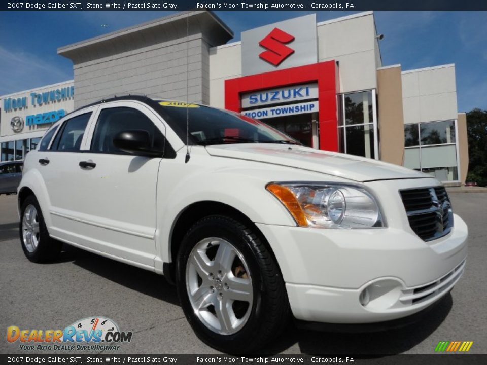 2007 Dodge Caliber SXT Stone White / Pastel Slate Gray Photo #1