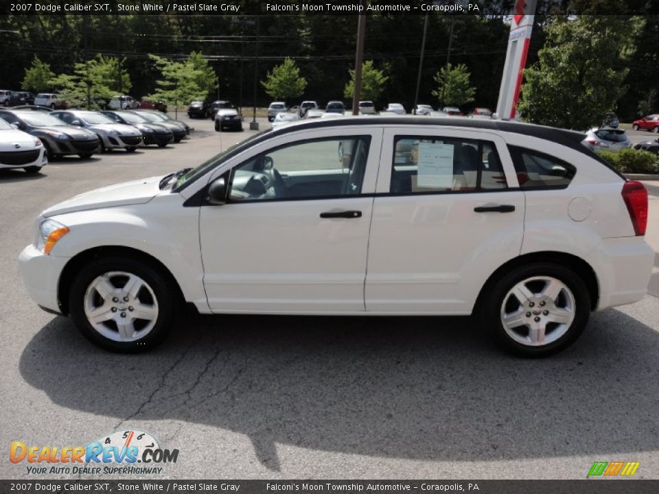 2007 Dodge Caliber SXT Stone White / Pastel Slate Gray Photo #4