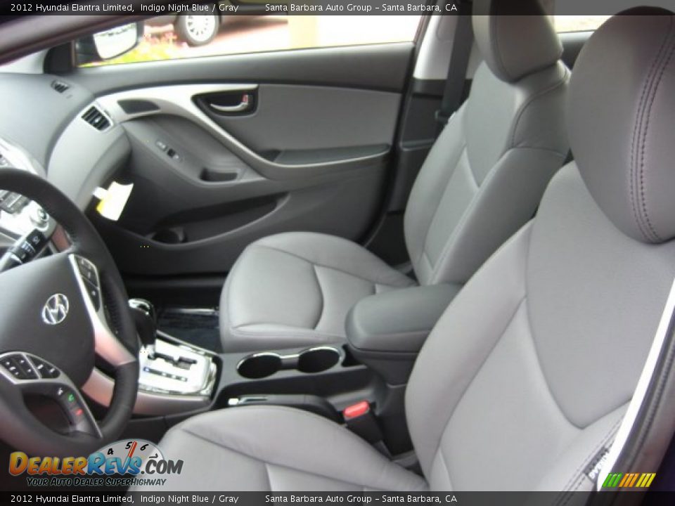 Gray Interior - 2012 Hyundai Elantra Limited Photo #5