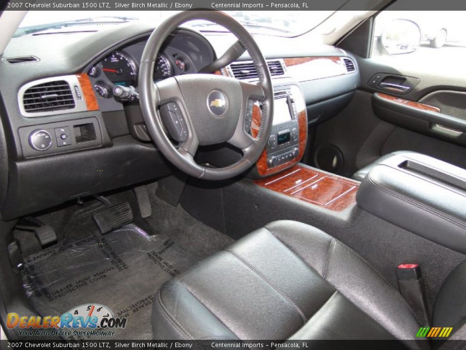 Ebony Interior - 2007 Chevrolet Suburban 1500 LTZ Photo #14