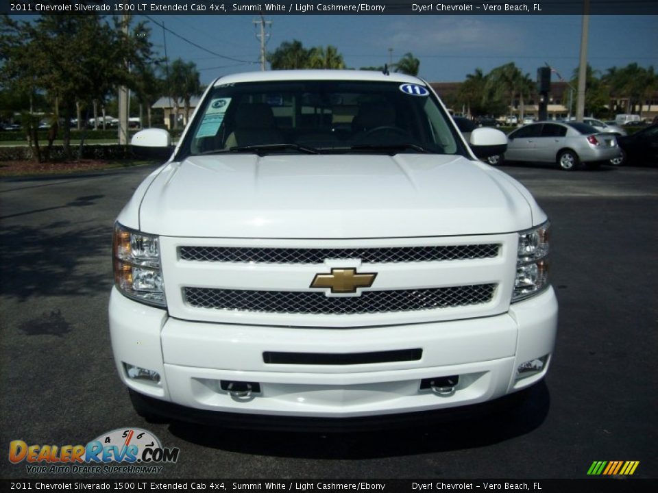 2011 Chevrolet Silverado 1500 LT Extended Cab 4x4 Summit White / Light Cashmere/Ebony Photo #2