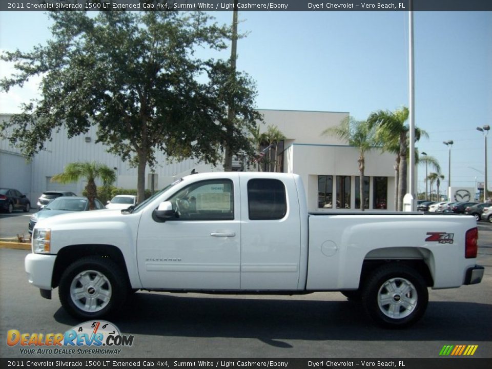 2011 Chevrolet Silverado 1500 LT Extended Cab 4x4 Summit White / Light Cashmere/Ebony Photo #3