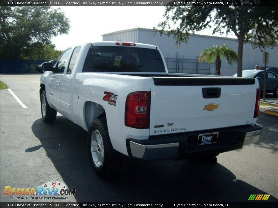 2011 Chevrolet Silverado 1500 LT Extended Cab 4x4 Summit White / Light Cashmere/Ebony Photo #4