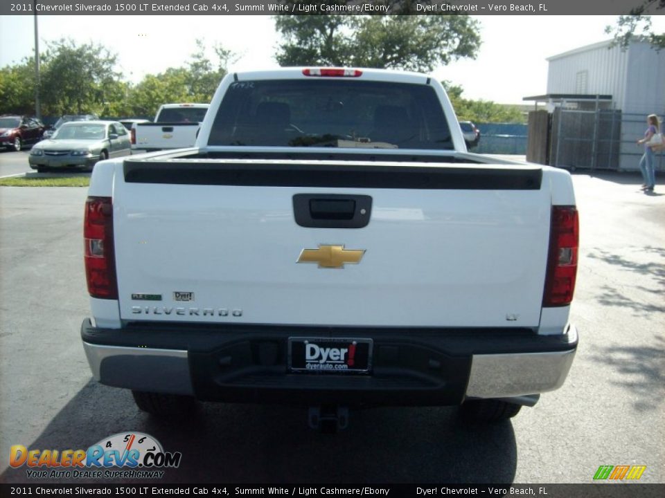 2011 Chevrolet Silverado 1500 LT Extended Cab 4x4 Summit White / Light Cashmere/Ebony Photo #5