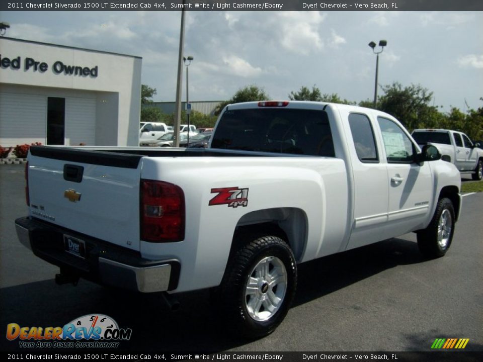 2011 Chevrolet Silverado 1500 LT Extended Cab 4x4 Summit White / Light Cashmere/Ebony Photo #8