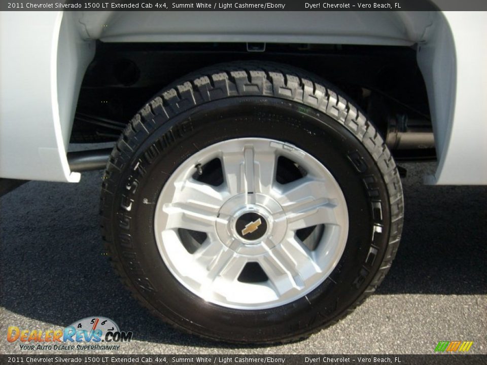 2011 Chevrolet Silverado 1500 LT Extended Cab 4x4 Summit White / Light Cashmere/Ebony Photo #10