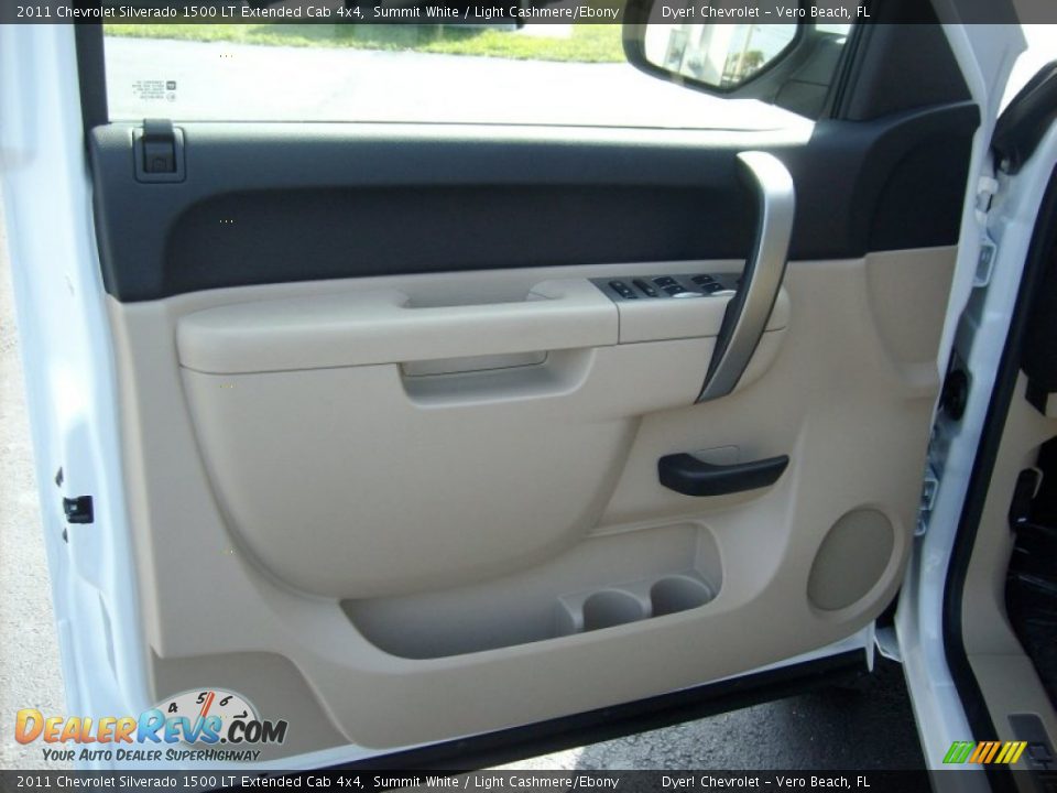 2011 Chevrolet Silverado 1500 LT Extended Cab 4x4 Summit White / Light Cashmere/Ebony Photo #12