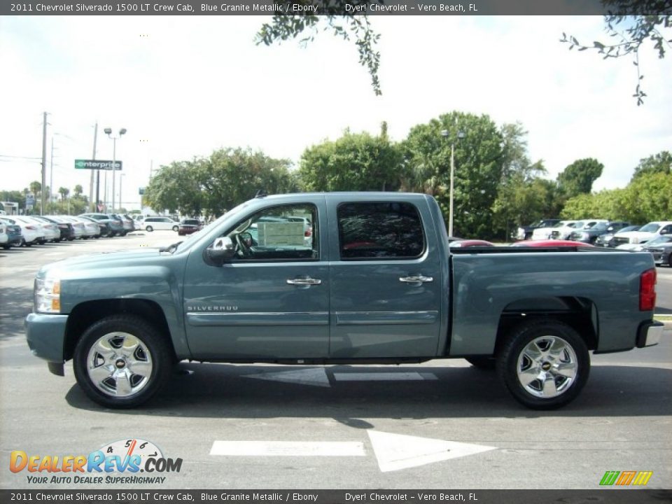 2011 Chevrolet Silverado 1500 LT Crew Cab Blue Granite Metallic / Ebony Photo #3
