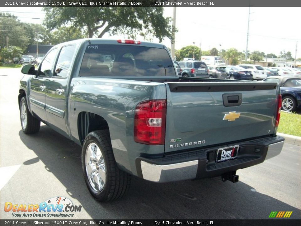 2011 Chevrolet Silverado 1500 LT Crew Cab Blue Granite Metallic / Ebony Photo #4