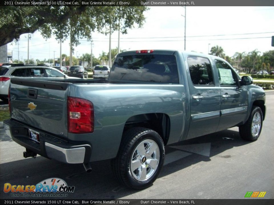 2011 Chevrolet Silverado 1500 LT Crew Cab Blue Granite Metallic / Ebony Photo #6