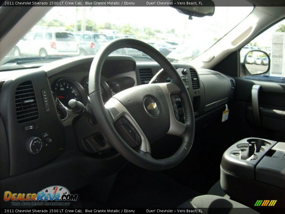 2011 Chevrolet Silverado 1500 LT Crew Cab Blue Granite Metallic / Ebony Photo #13