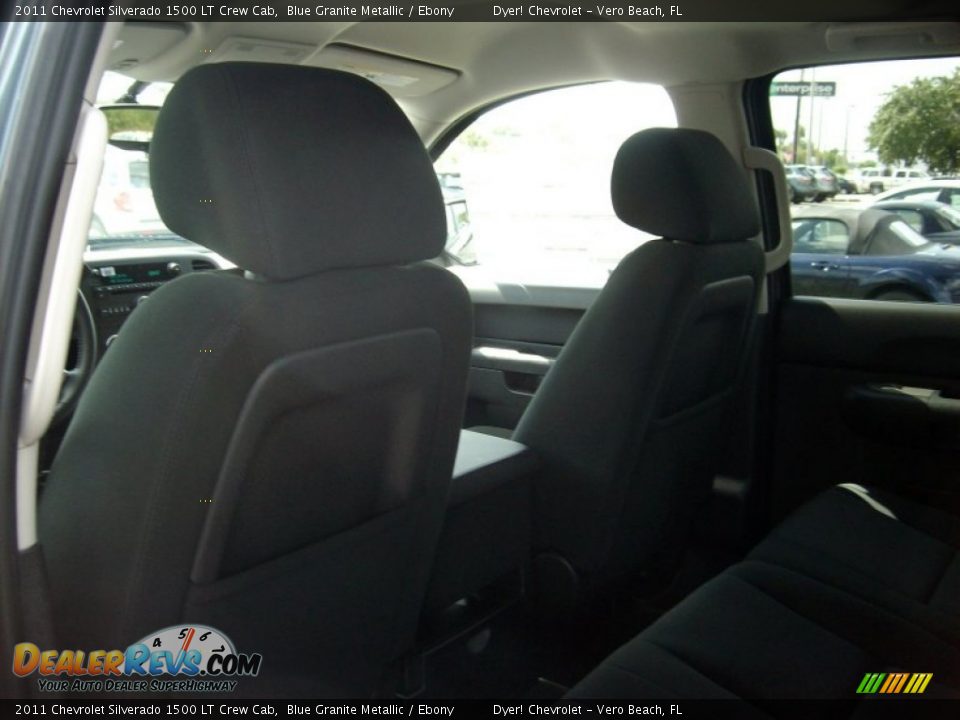 2011 Chevrolet Silverado 1500 LT Crew Cab Blue Granite Metallic / Ebony Photo #16