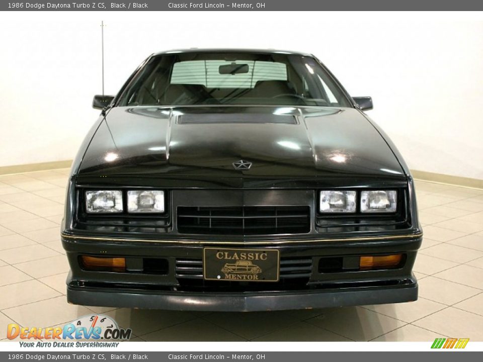 1986 Dodge Daytona Turbo Z CS Black / Black Photo #2