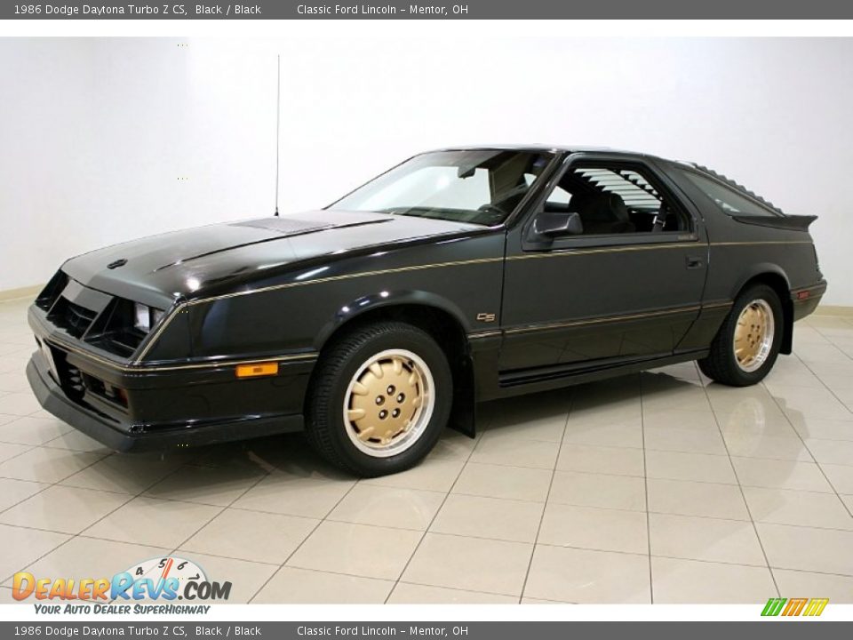 Black 1986 Dodge Daytona Turbo Z CS Photo #3