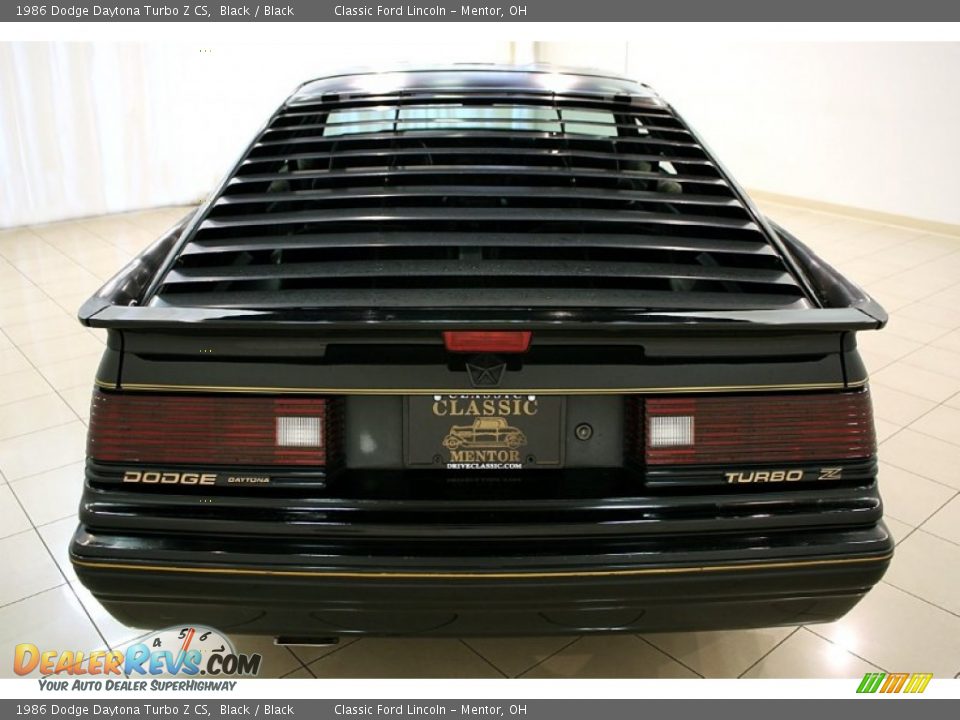1986 Dodge Daytona Turbo Z CS Black / Black Photo #4