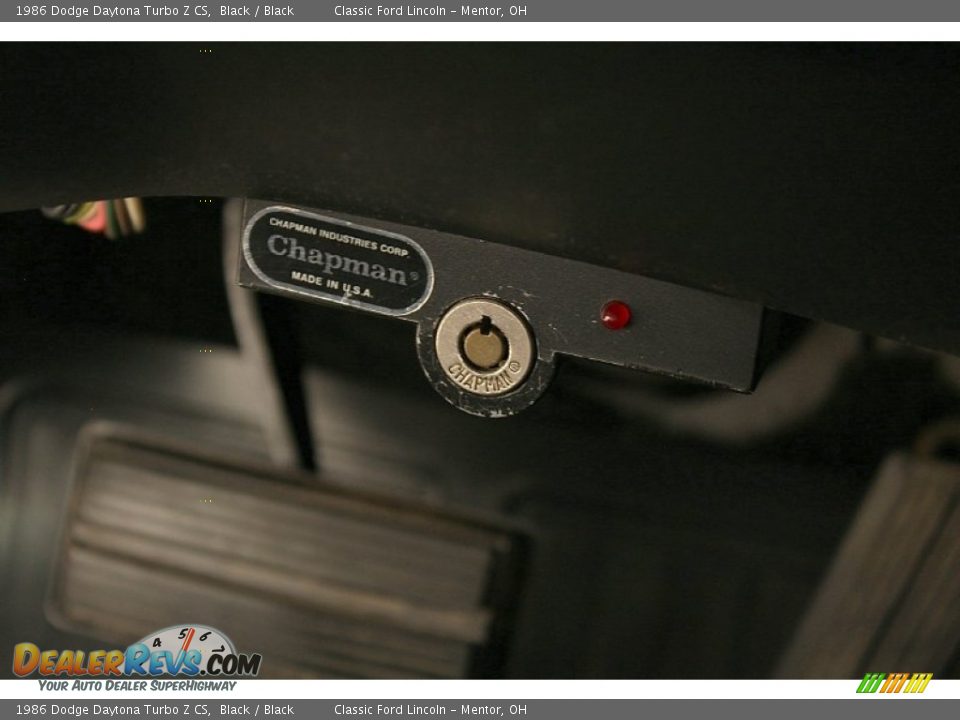 1986 Dodge Daytona Turbo Z CS Black / Black Photo #12