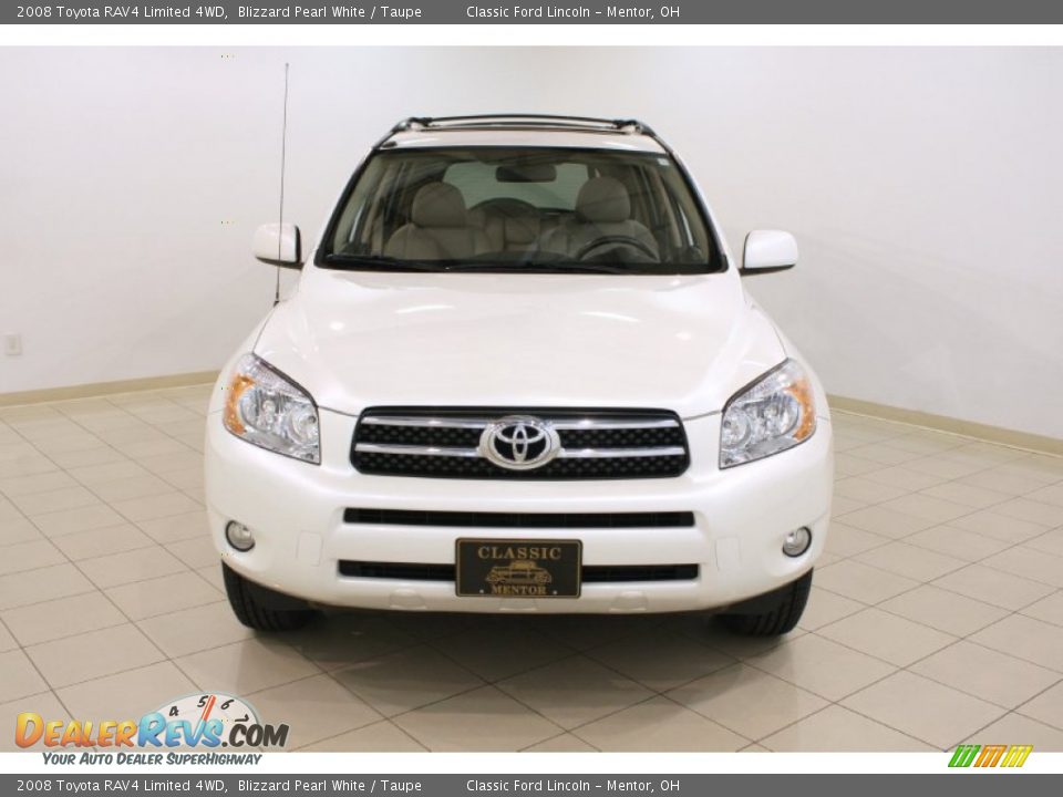 2008 Toyota RAV4 Limited 4WD Blizzard Pearl White / Taupe Photo #2