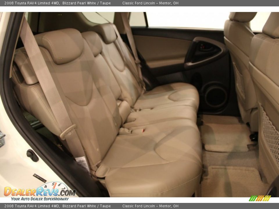2008 Toyota RAV4 Limited 4WD Blizzard Pearl White / Taupe Photo #15