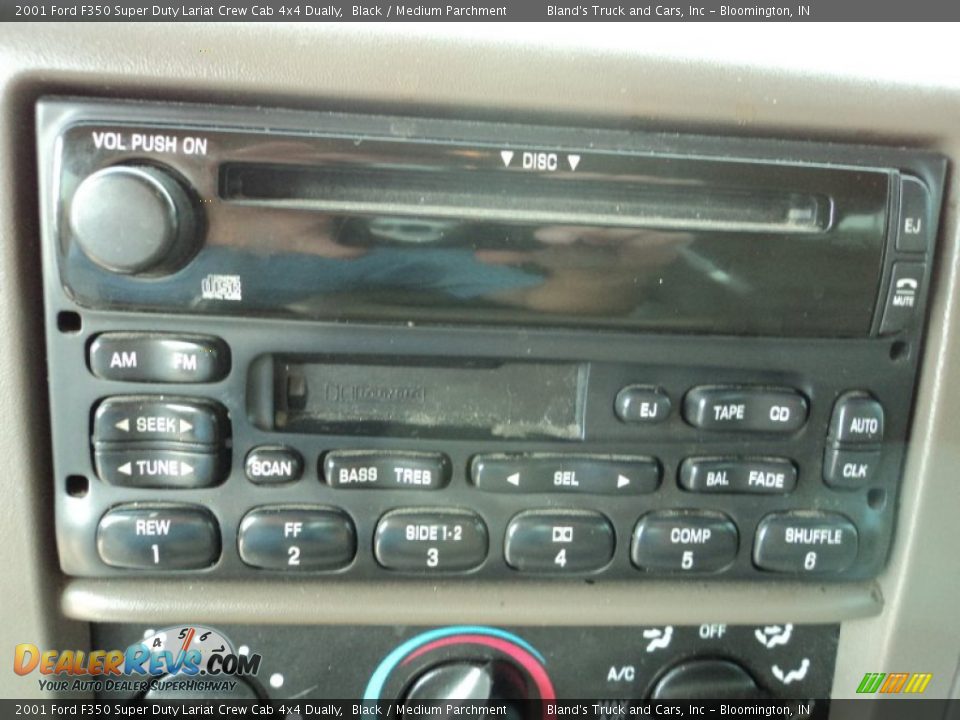 2001 Ford F350 Super Duty Lariat Crew Cab 4x4 Dually Black / Medium Parchment Photo #9