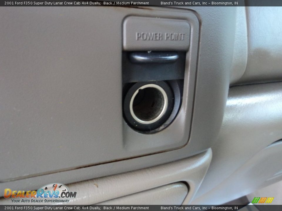 2001 Ford F350 Super Duty Lariat Crew Cab 4x4 Dually Black / Medium Parchment Photo #12