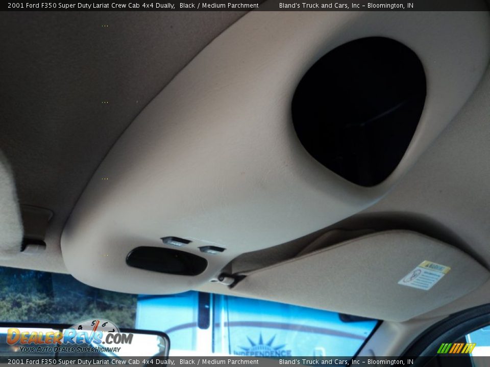 2001 Ford F350 Super Duty Lariat Crew Cab 4x4 Dually Black / Medium Parchment Photo #14