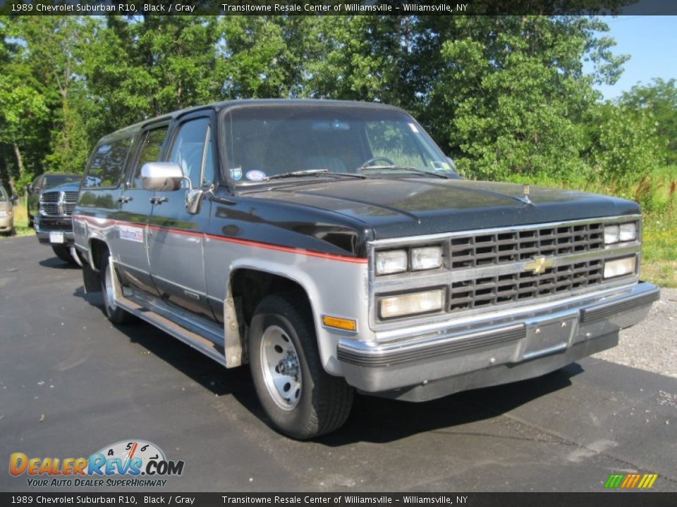 1989 Chevrolet Suburban R10 Black / Gray Photo #12