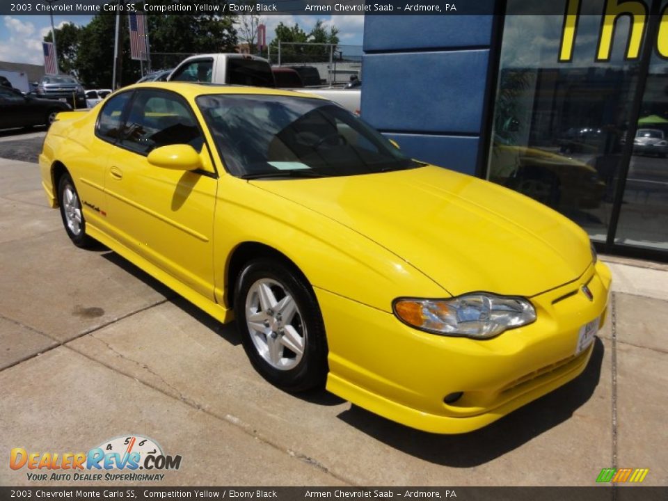 2003 Chevrolet Monte Carlo SS Competition Yellow / Ebony Black Photo #4