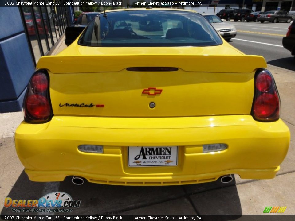 2003 Chevrolet Monte Carlo SS Competition Yellow / Ebony Black Photo #8