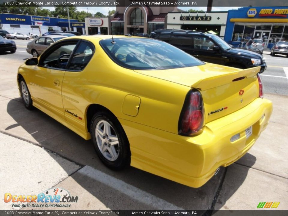 2003 Chevrolet Monte Carlo SS Competition Yellow / Ebony Black Photo #9