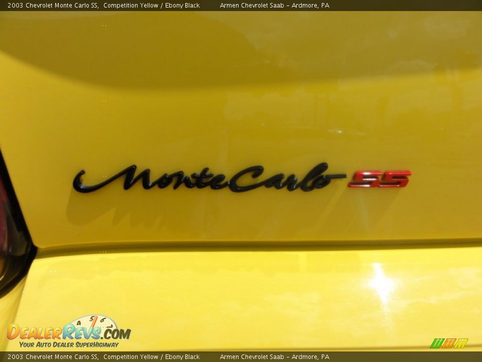 2003 Chevrolet Monte Carlo SS Competition Yellow / Ebony Black Photo #23