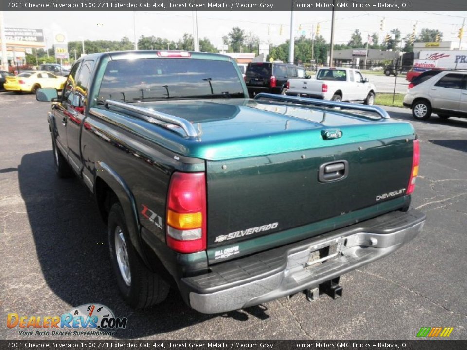 2001 Chevrolet Silverado 1500 Z71 Extended Cab 4x4 Forest Green Metallic / Medium Gray Photo #19