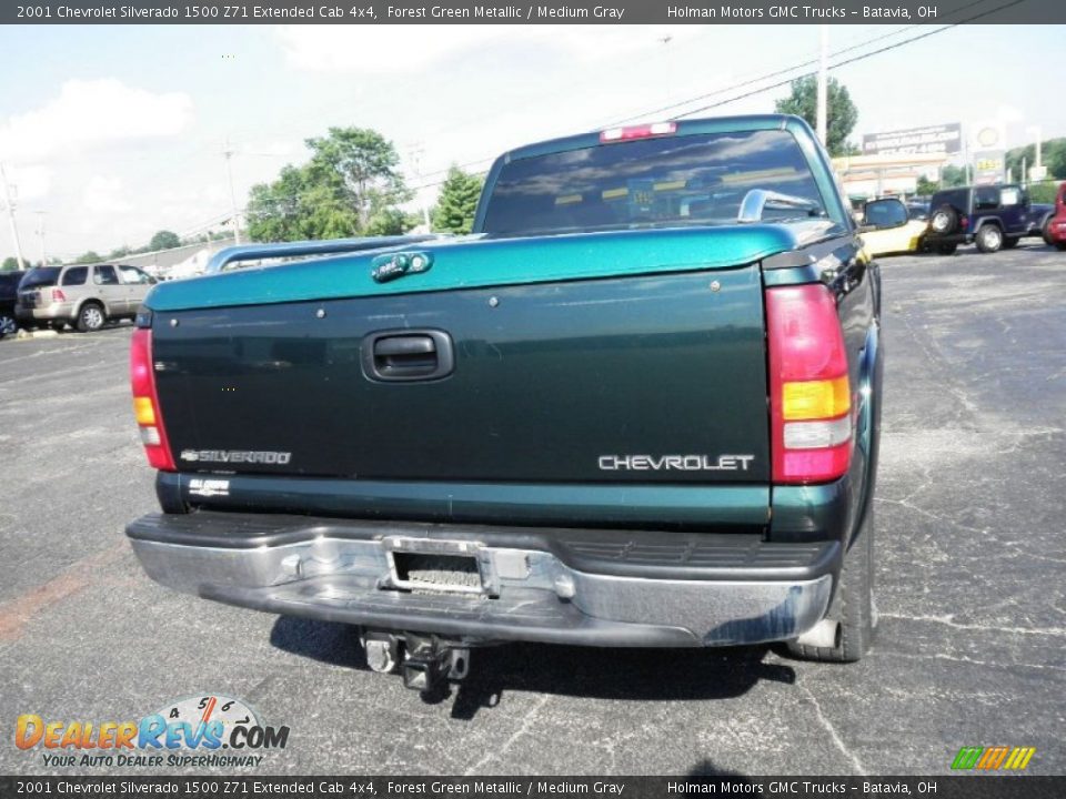 2001 Chevrolet Silverado 1500 Z71 Extended Cab 4x4 Forest Green Metallic / Medium Gray Photo #21