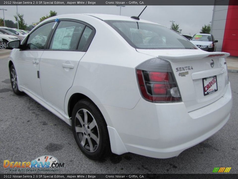 2012 Nissan Sentra 2.0 SR Special Edition Aspen White / Beige Photo #3