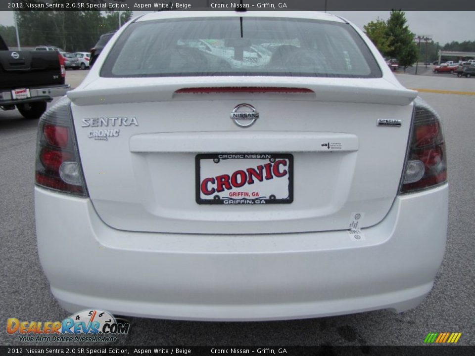 2012 Nissan Sentra 2.0 SR Special Edition Aspen White / Beige Photo #4