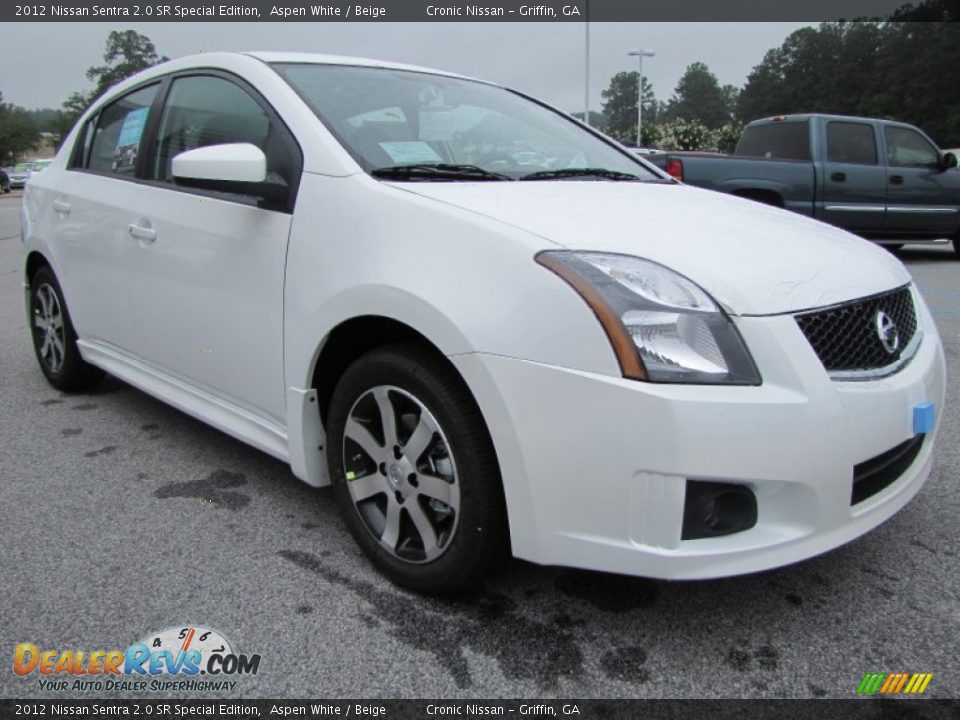 2012 Nissan Sentra 2.0 SR Special Edition Aspen White / Beige Photo #7