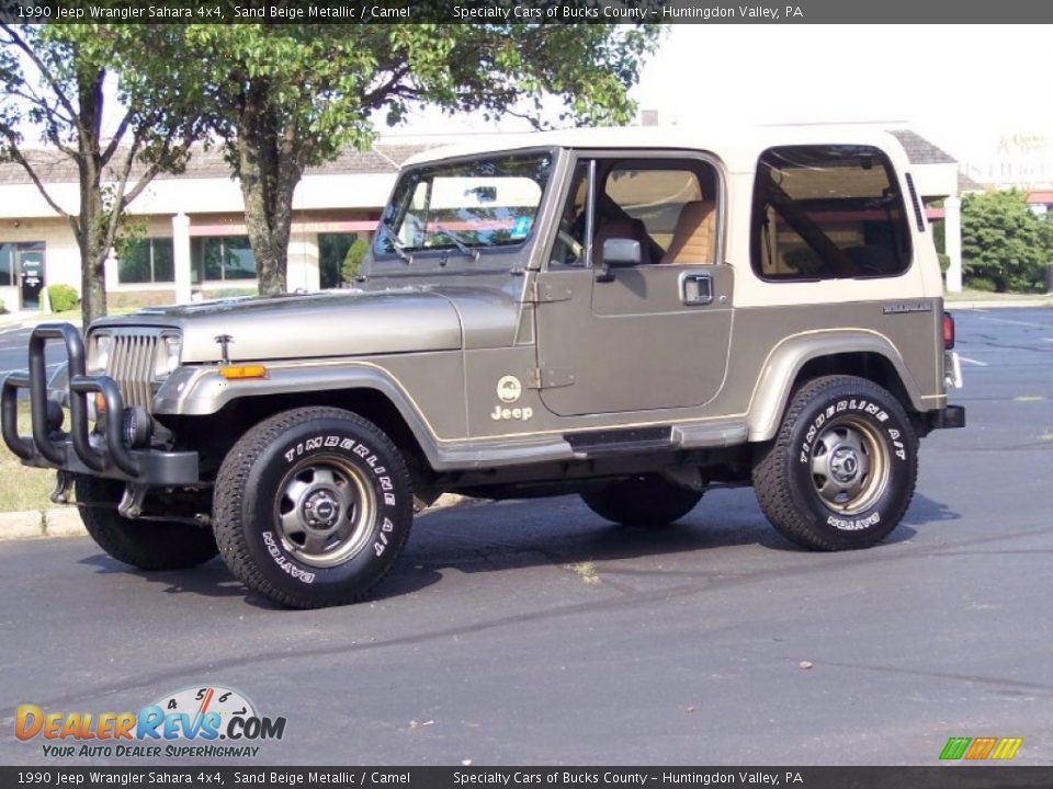 Sand Beige Metallic 1990 Jeep Wrangler Sahara 4x4 Photo #1