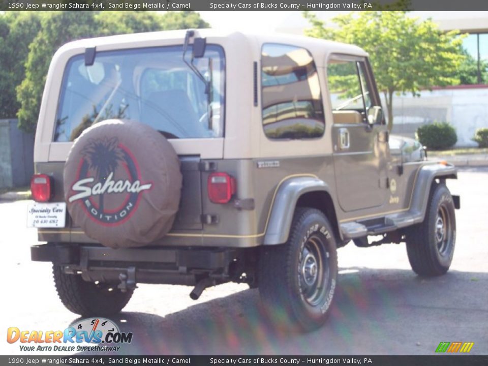 1990 Jeep Wrangler Sahara 4x4 Sand Beige Metallic / Camel Photo #9