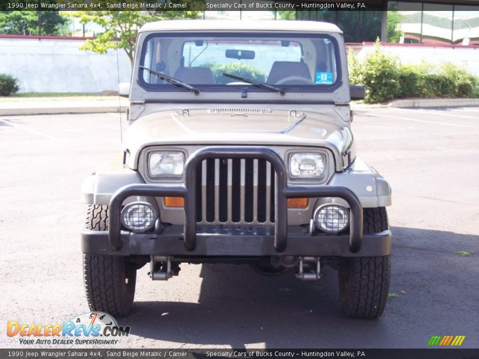1990 Jeep Wrangler Sahara 4x4 Sand Beige Metallic / Camel Photo #12