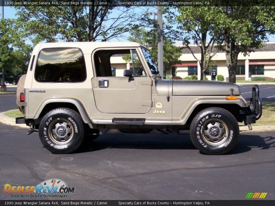 Sand Beige Metallic 1990 Jeep Wrangler Sahara 4x4 Photo #15