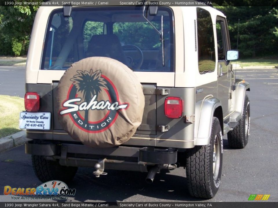 1990 Jeep Wrangler Sahara 4x4 Sand Beige Metallic / Camel Photo #18