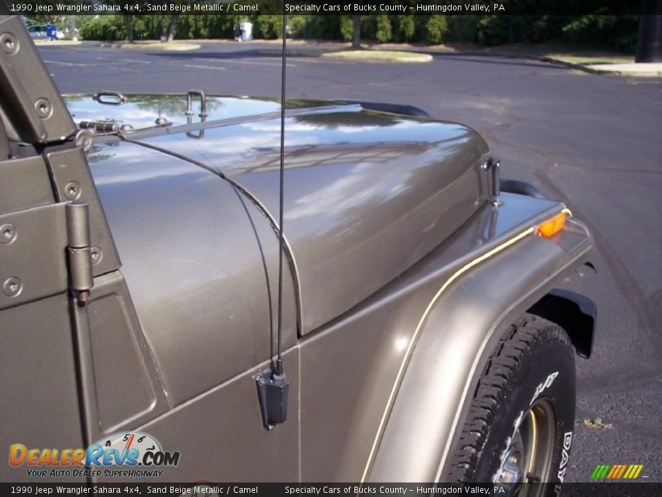 1990 Jeep Wrangler Sahara 4x4 Sand Beige Metallic / Camel Photo #20